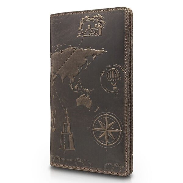 

Кожаное портмоне Hi Art 7 wonders of the world PB-01-S19-1106-T002 Коричневый