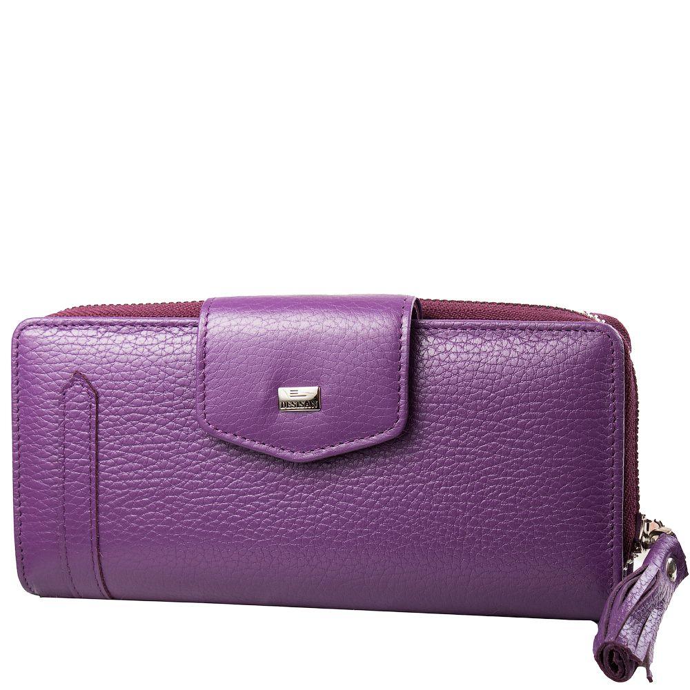 

Женский кожаный кошелек Desisan 19х9,5х3,3 см Фиолетовый