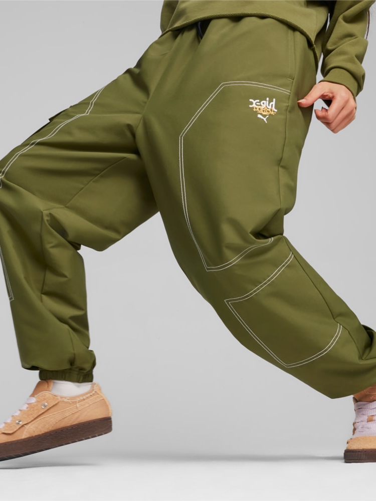 Акція на Спортивні штани жіночі Puma X X-GIRL Cargo Pants 62471933 S Зелені від Rozetka