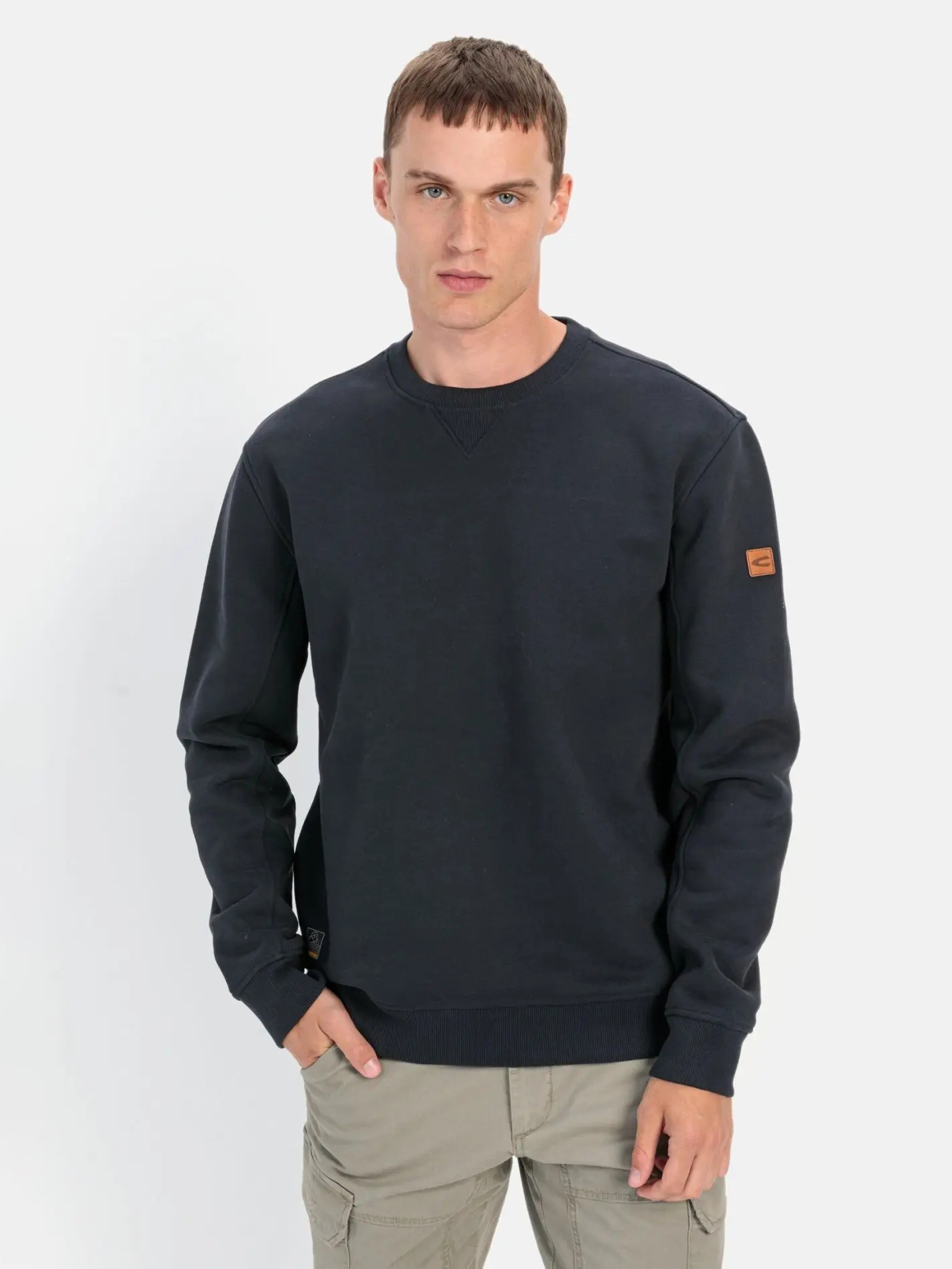 Акція на Світшот на флісі чоловічий Camel Active Sweatshirt 409400-4W48-47 M Темно-синій від Rozetka