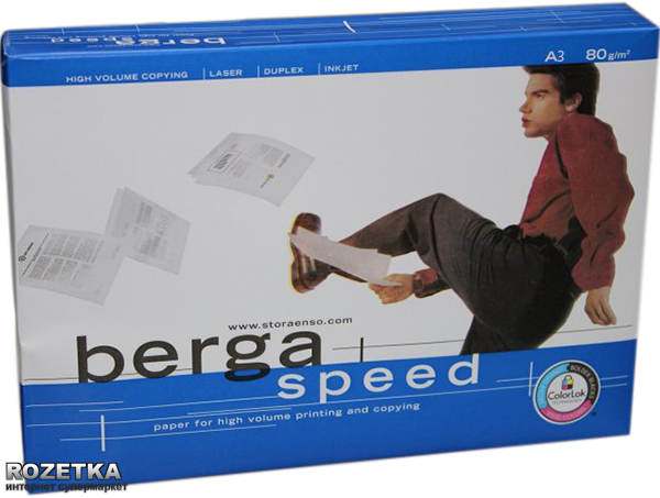 

Бумага офисная Berga Speed А3 80 г/м2 500 листов Белая (6416764000820)
