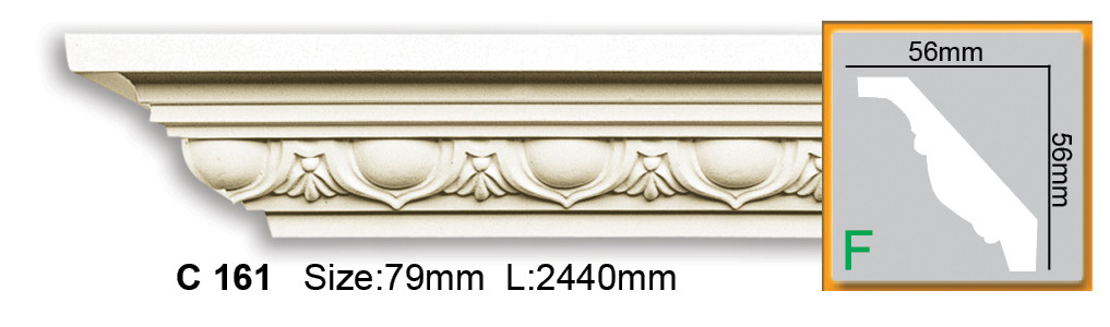

Карниз с орнаментом Gaudi Decor C 161 flex гибкий