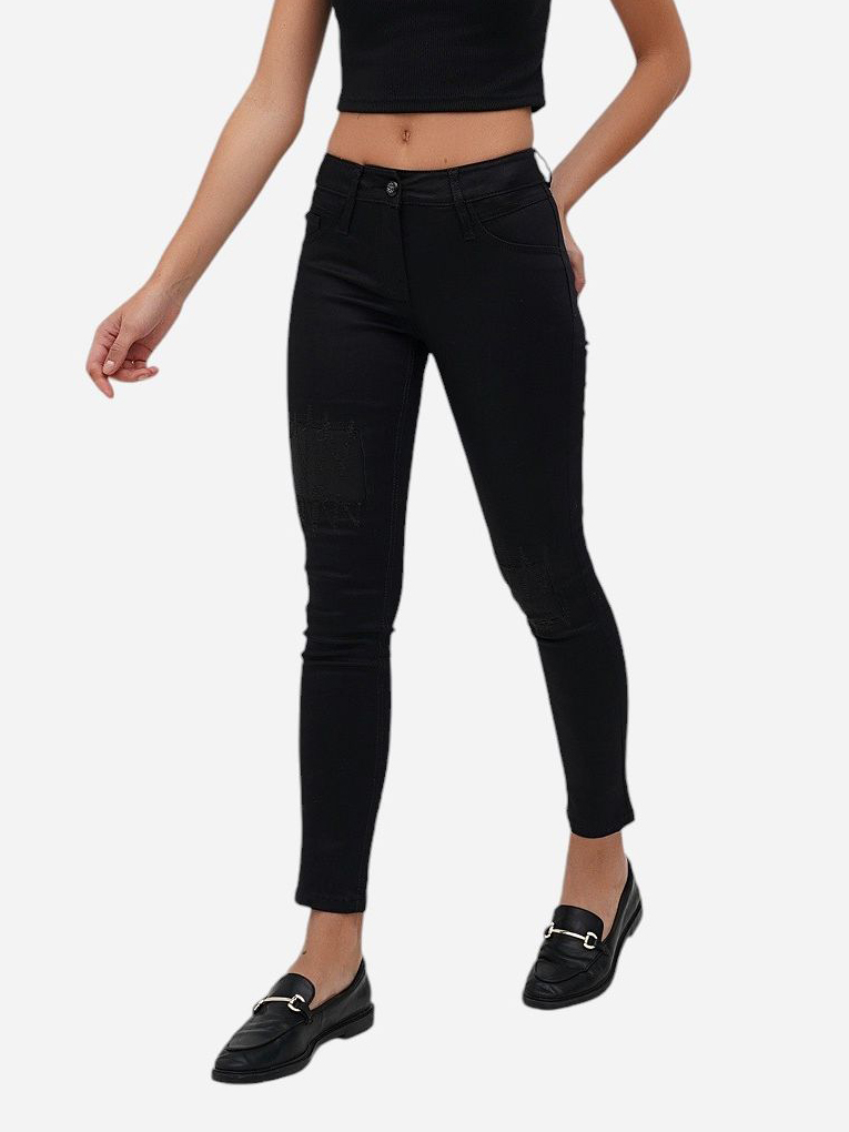 Акція на Джинси Skinny жіночі Sassofono A271-SF-2682 34 Чорні від Rozetka