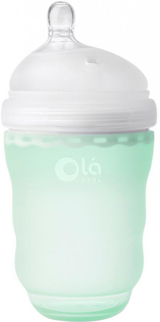 

Детская силиконовая антиколиковая бутылочка Olababy GentleBottle Mint Бирюзовый 240 мл (80820)