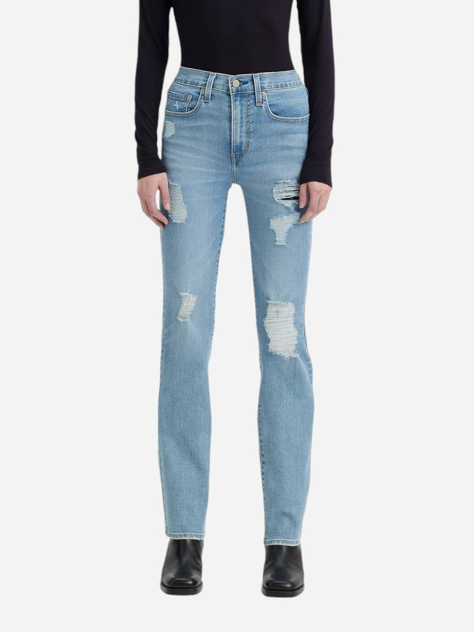 Акція на Джинси Slim Fit жіночі Levi's 770694228 W27L32 (S) Блакитні від Rozetka