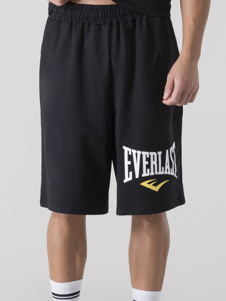 Акція на Шорти бавовняні довгі чоловічі Everlast Bermuda Felpa Non Garz 37M296D80-2000 M Чорні від Rozetka