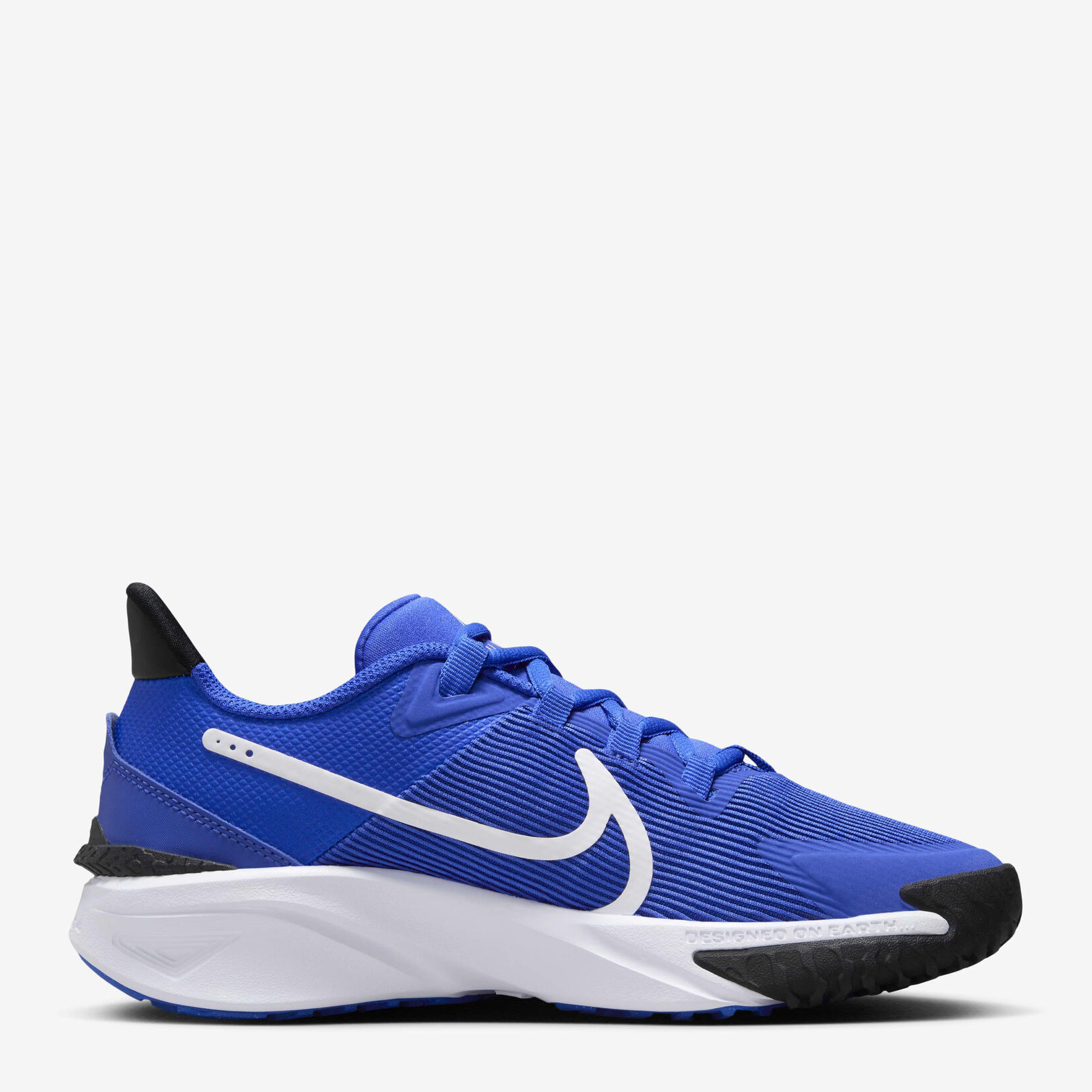 Акція на Підліткові кросівки для хлопчика Nike Star Runner 4 Nn (Gs) DX7615-400 37.5 (5Y) Сині від Rozetka