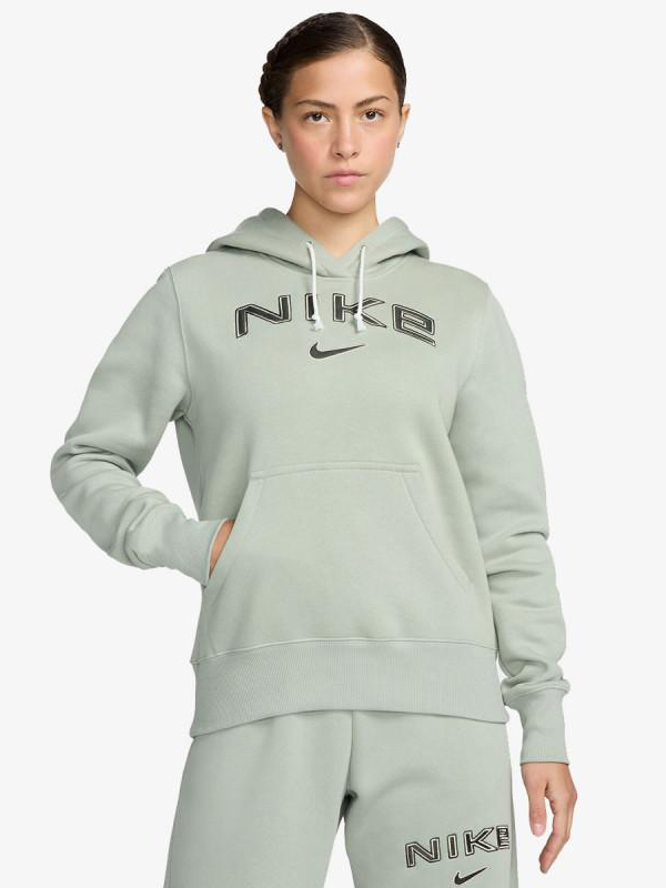 Акція на Худі на флісі жіноче Nike W Nsw Phnx Flc Std Po Logo Hdy HM9751-370 L Зелене від Rozetka