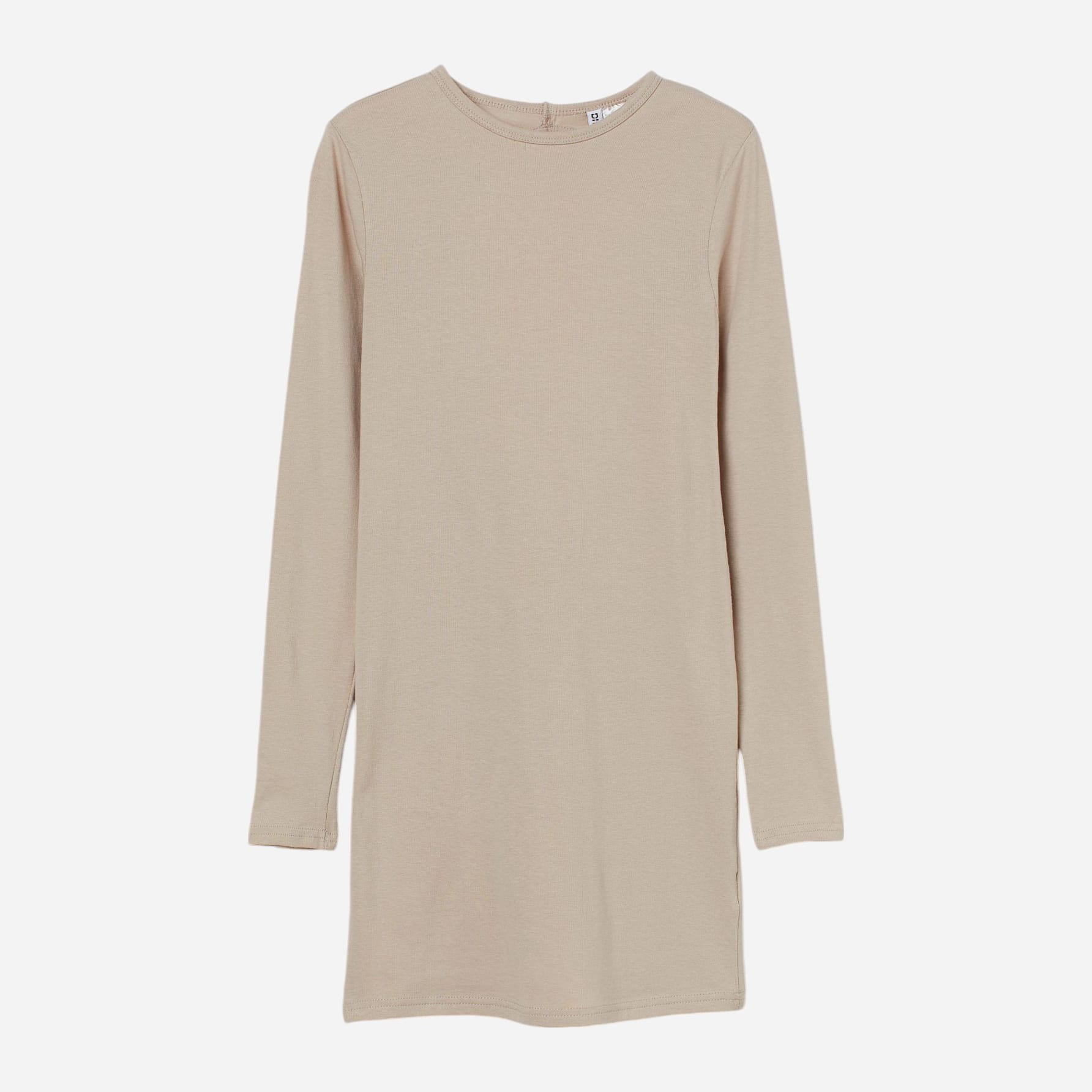 Акція на Сукня-футболка коротка осіння жіноча H&M 271032216_darkbeige XS Темно-бежева від Rozetka