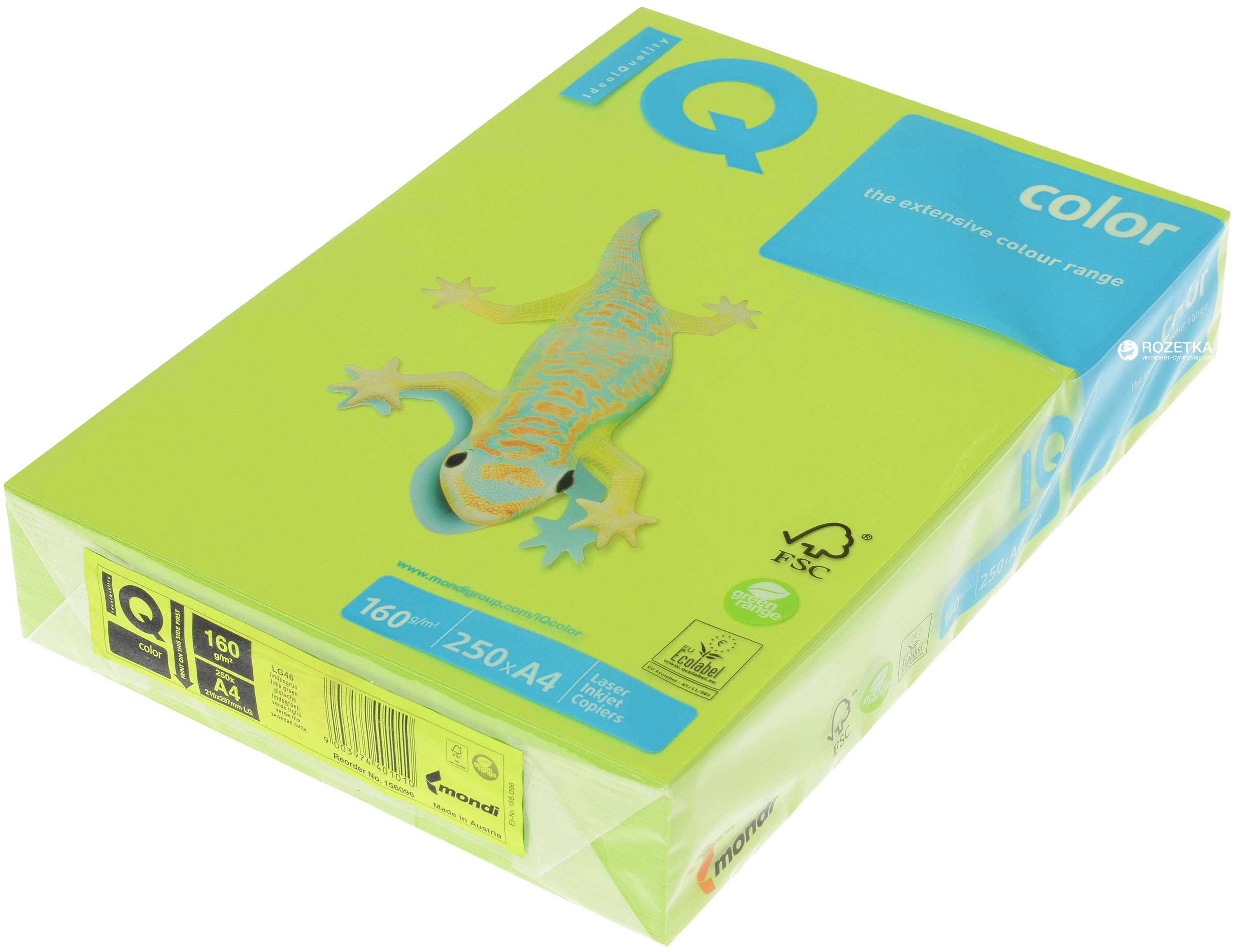

Бумага офисная IQ А4 160 г/м2 IQ Int LG46 250 листов Зеленая липа (9003974401010)