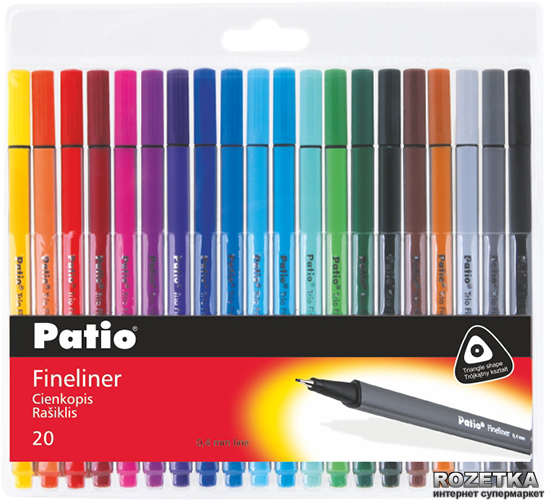 

Набор лайнеров Patio Fineliner Тrіо 20 цветов (18586PTR)