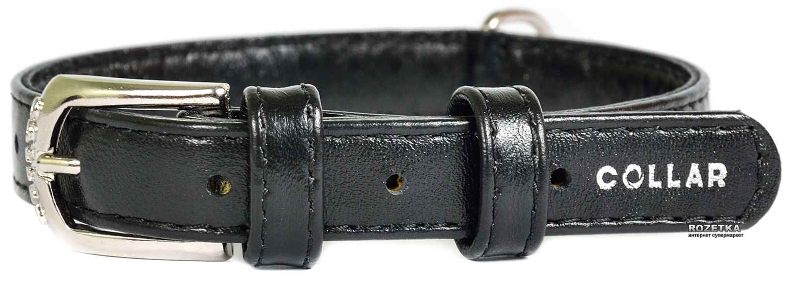 

Ошейник для собак кожаный Collar WAUDOG Glamour с QR паспортом, без украшений, M, Ш 25 мм, Дл 38-49 см