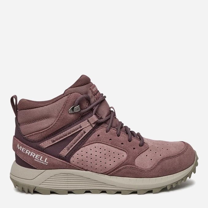 Акція на Жіночі черевики з мембраною низькі Merrell Wildwood Mid Ltr Wp J068104 40 (9USA/45418UK) 26 см Marron/Burlwood від Rozetka