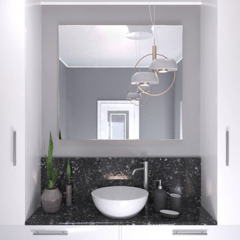 

Зеркало в серебристой алюминиевой раме Spark-decor Simple Silver 800 х 1200
