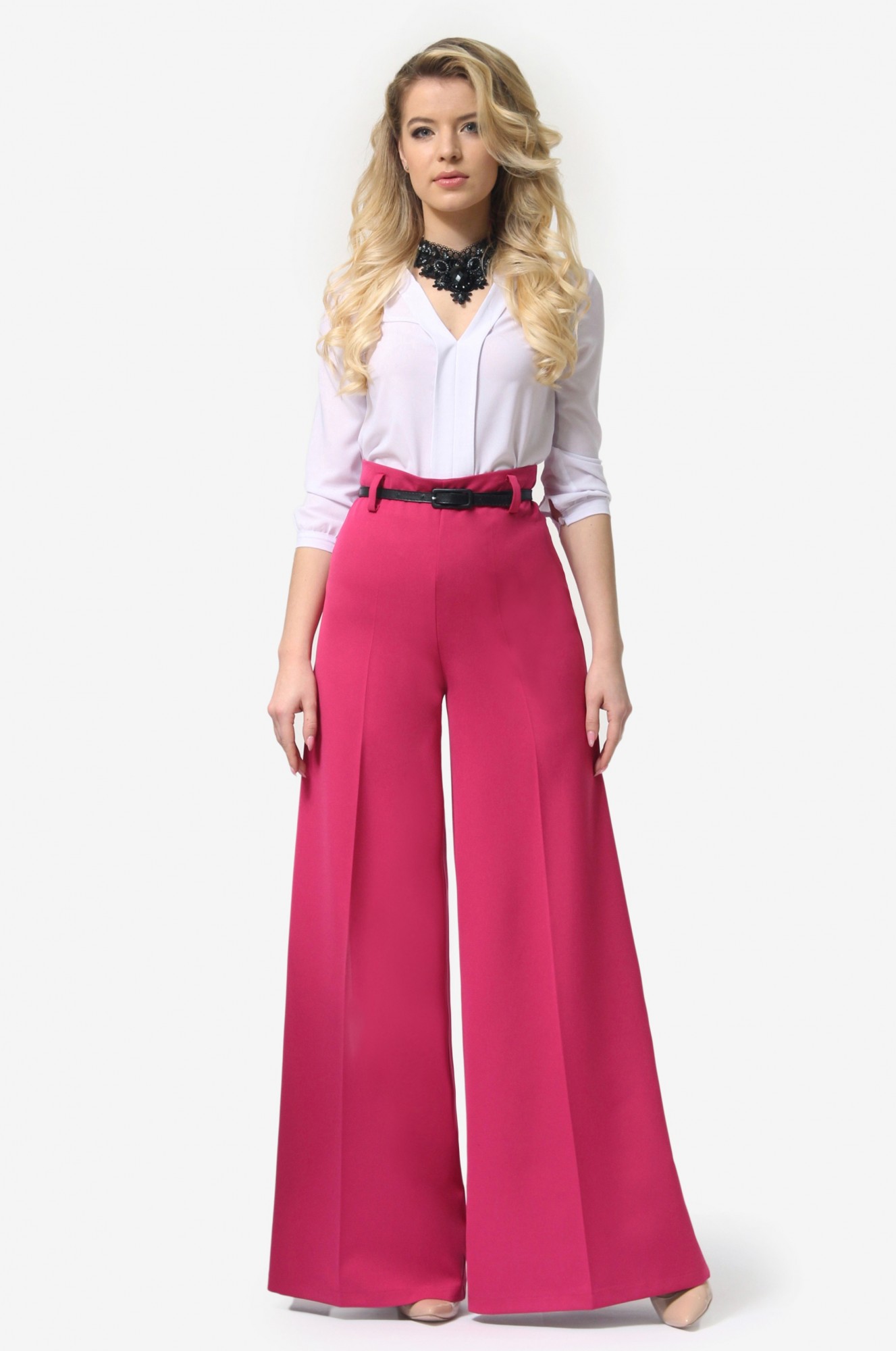 

Женские брюки Lila Kass, Аша малиновый 3XL
