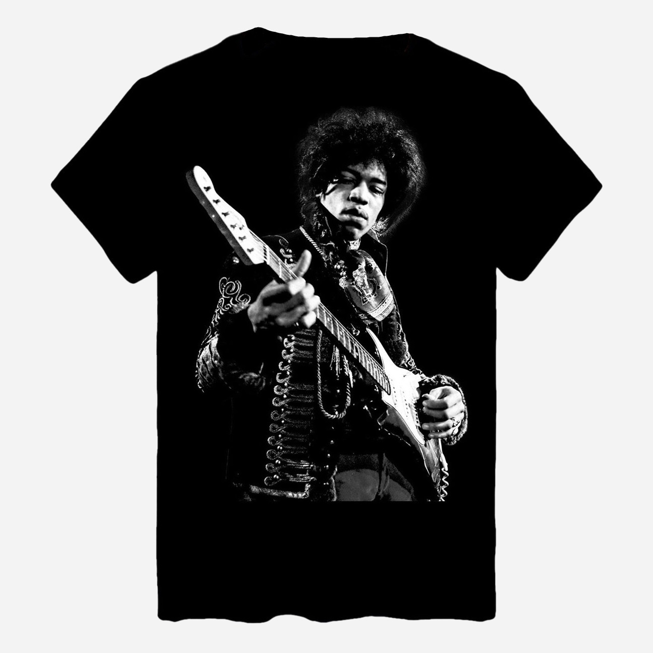 Акція на Футболка бавовняна довга чоловіча Likey Jimi Hendrix M150-0409 3XL Чорна від Rozetka