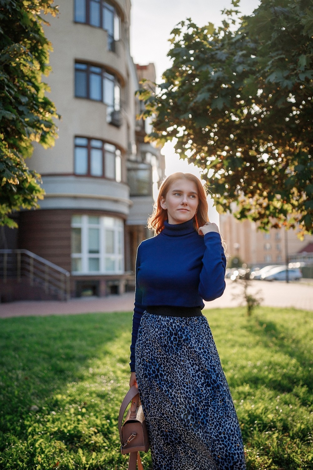 

Гольф из хлопка в рубчик с секретом для кормления C.T. mama S/M Классический синий