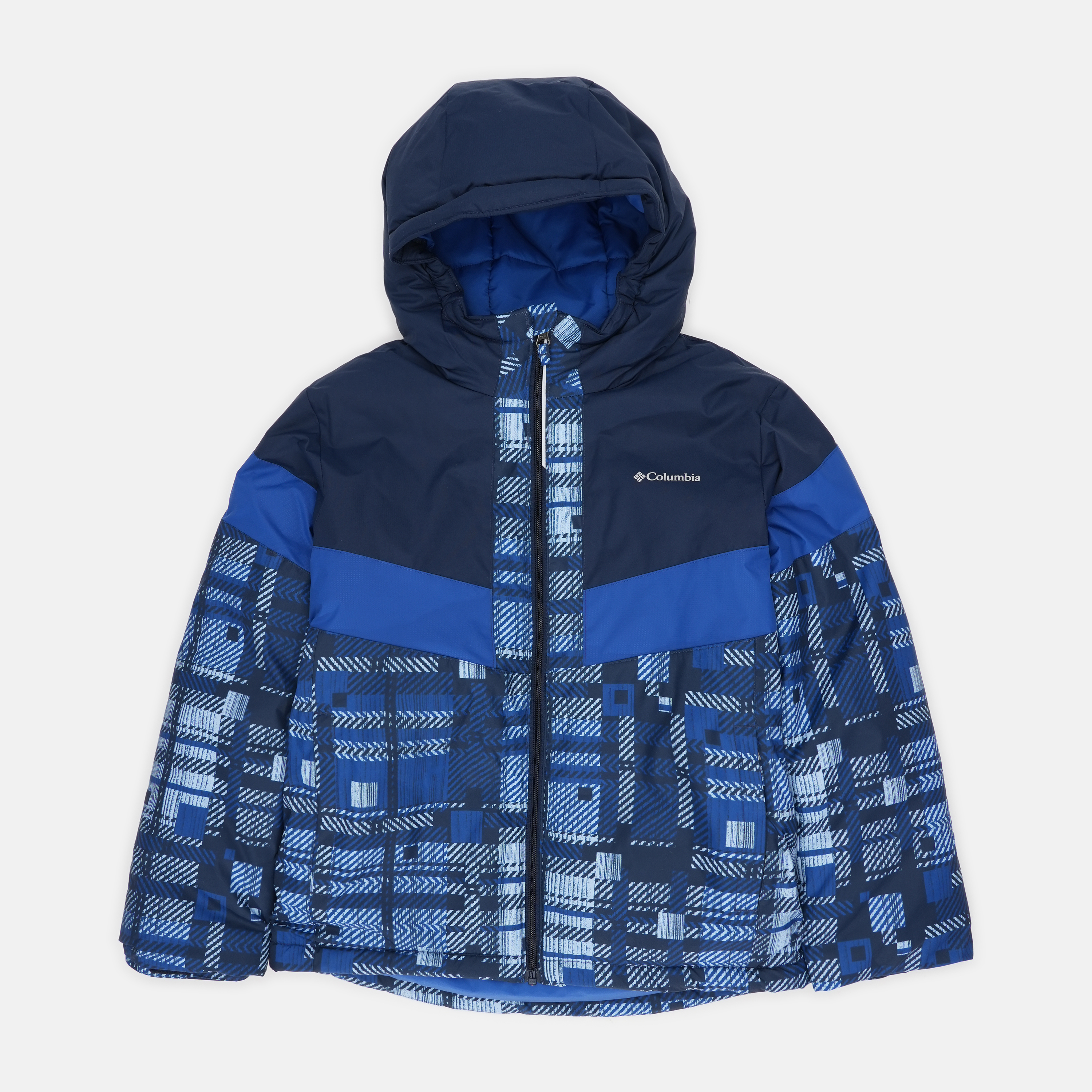 Акція на Дитяча зимова куртка для хлопчика Columbia Lightning Lift III Printed Jacket 2096981-464 128-134 см Синя від Rozetka