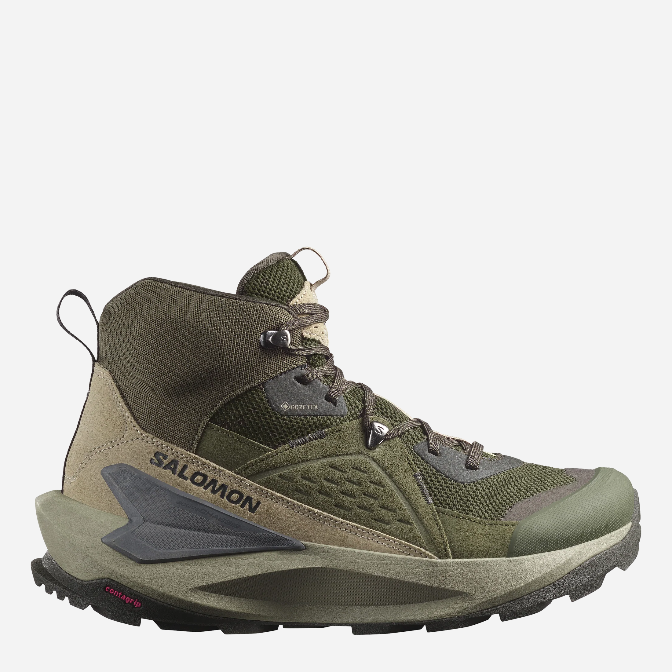 Акція на Чоловічі черевики для трекінгу з Gore-Tex Salomon Elixir Mid Gtx L47697800 42.5 (9US/8.5UK) 27 см Зелені від Rozetka