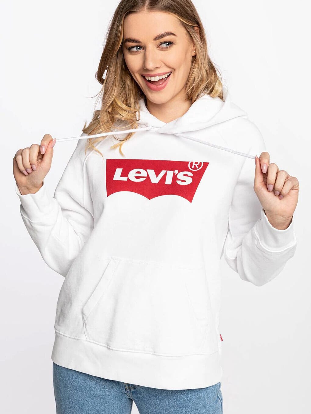 Акція на Худі жіноче Levi's 297350269 M Біле від Rozetka