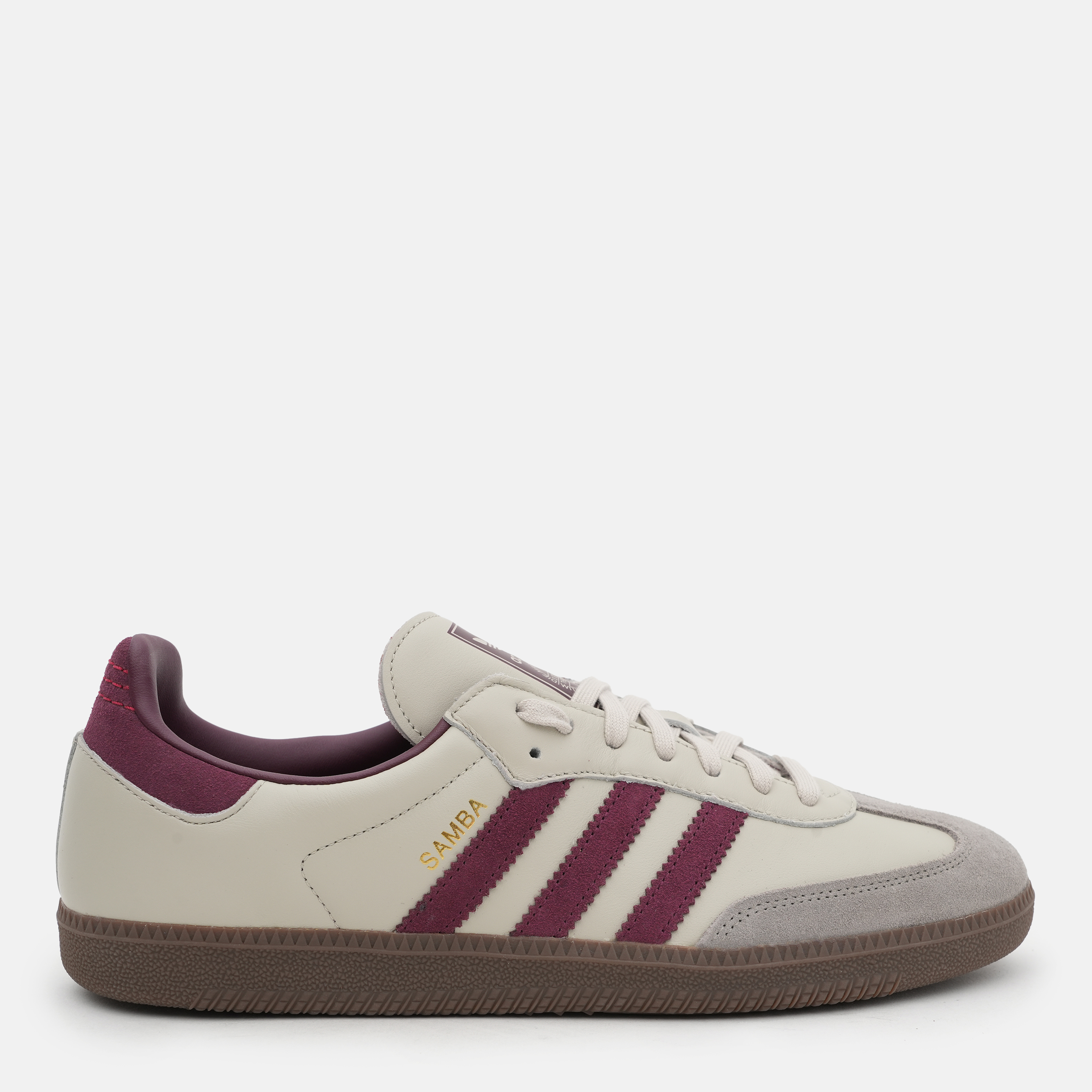 Акція на Чоловічі кеди низькі Adidas Samba Og ID1482 40.5 (7UK) 25.5 см Putgre/Maroon/Goldmt від Rozetka