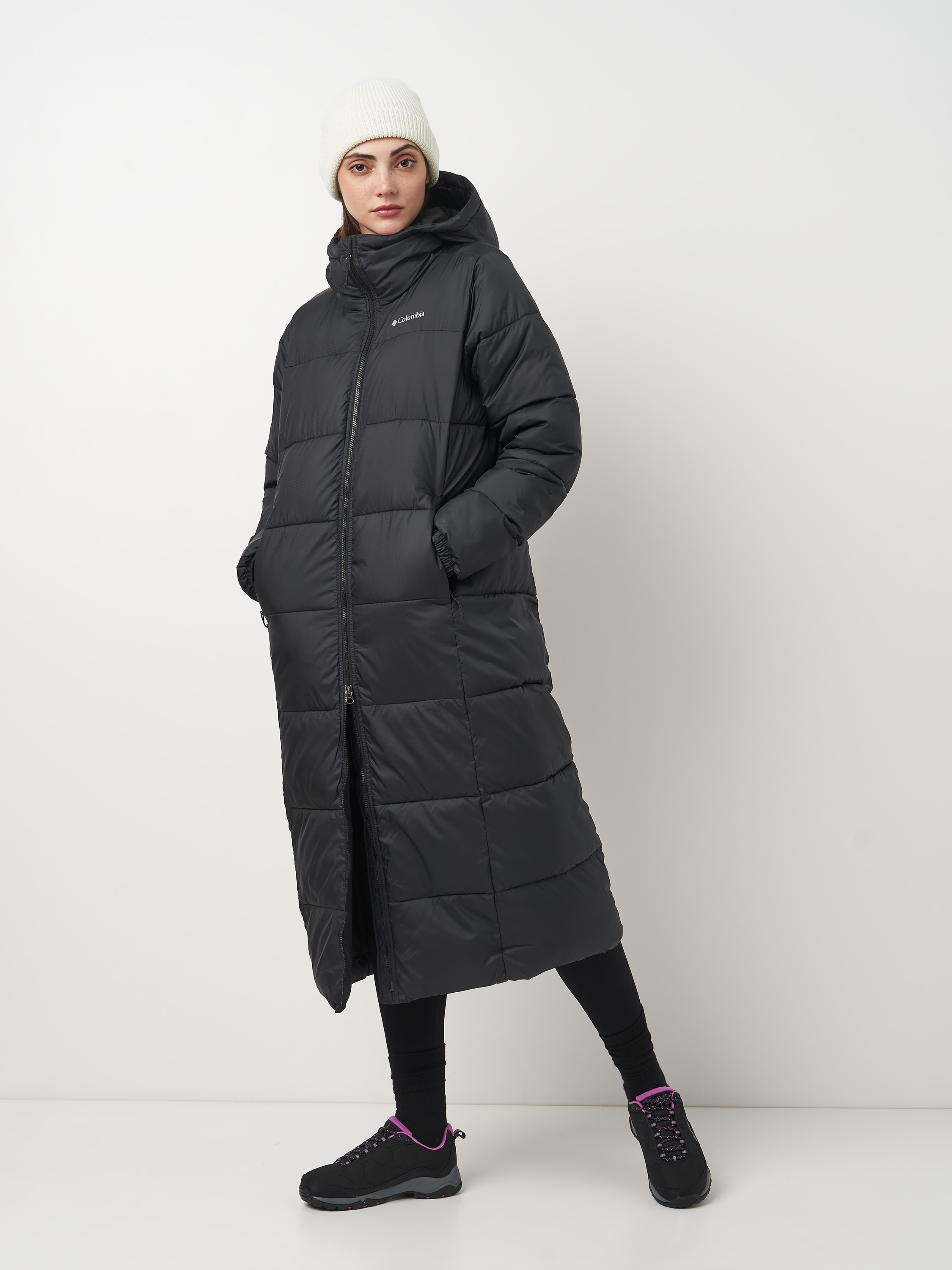 Акція на Куртка зимова довга жіноча Columbia Omni-Shield Puffect II Long Jacket 2088451-010 L Чорна від Rozetka