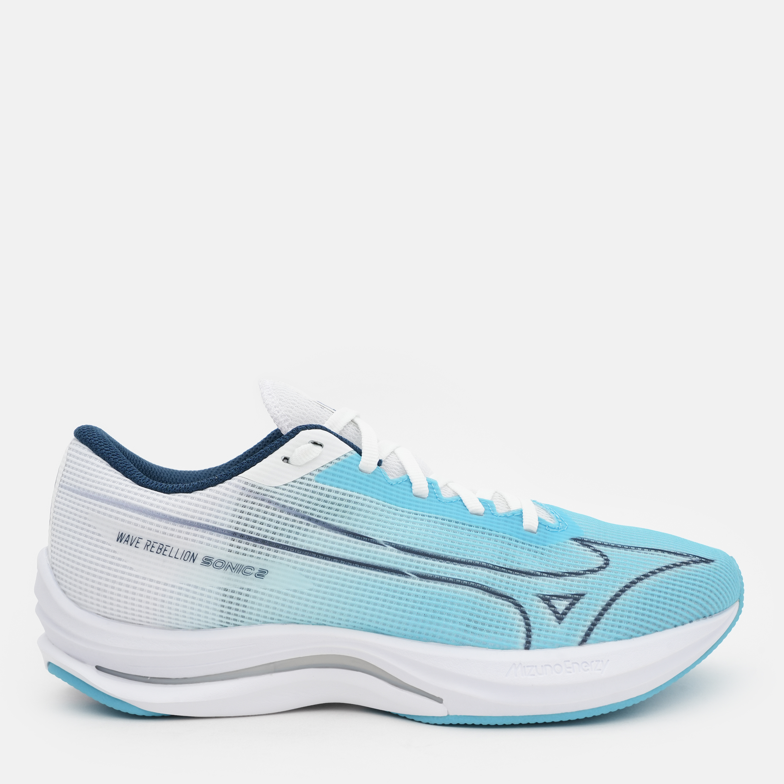 Акція на Жіночі кросівки для бігу Mizuno Wave Rebellion Sonic 2 J1GD243071 38.5 (5.5UK) 24.5 см River Blue/Blue Wing Teal/White від Rozetka