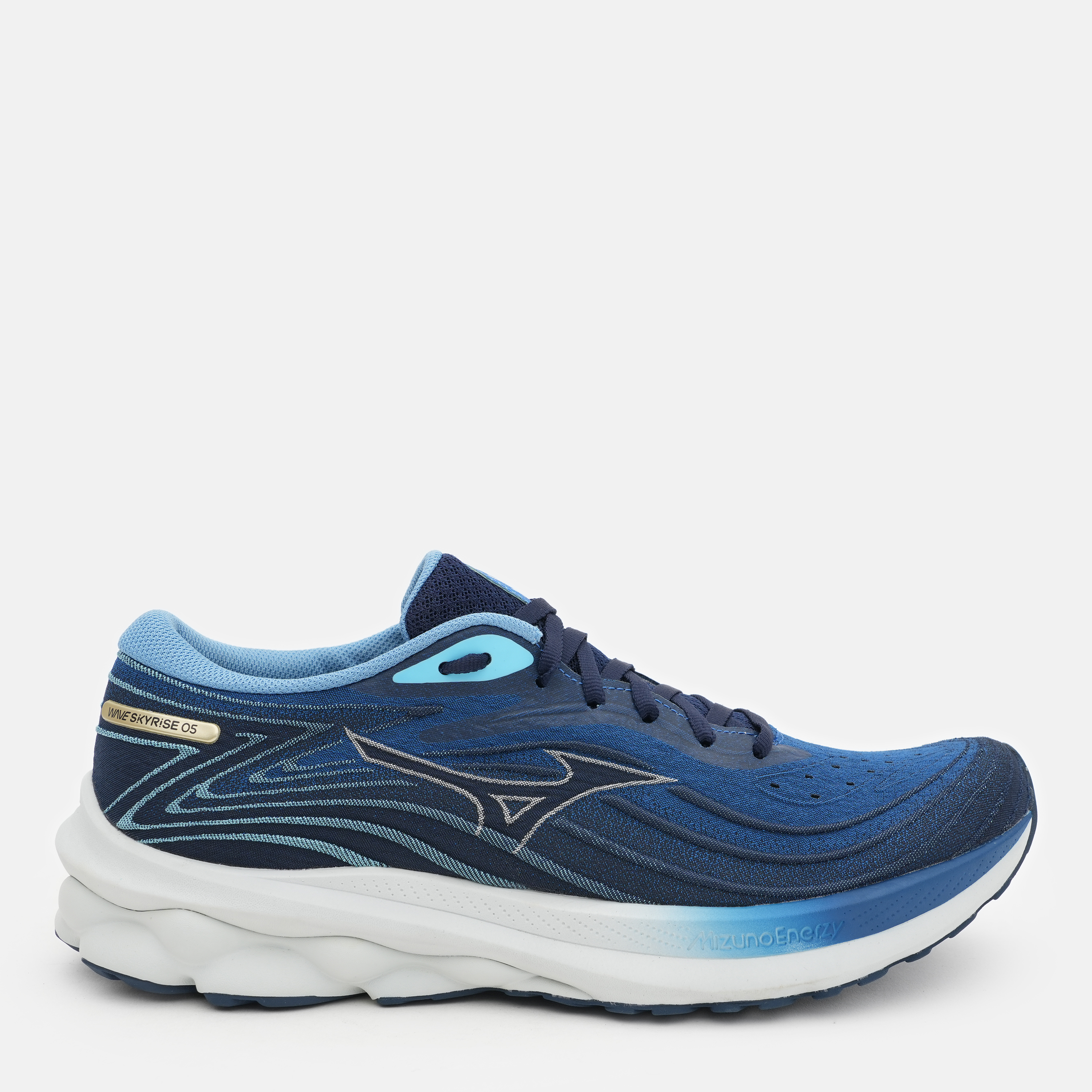 Акція на Чоловічі кросівки для бігу Mizuno Wave Skyrise 5 J1GC240951 46 (11UK) 30 см Classic Blue/Plein Air/River Blue від Rozetka