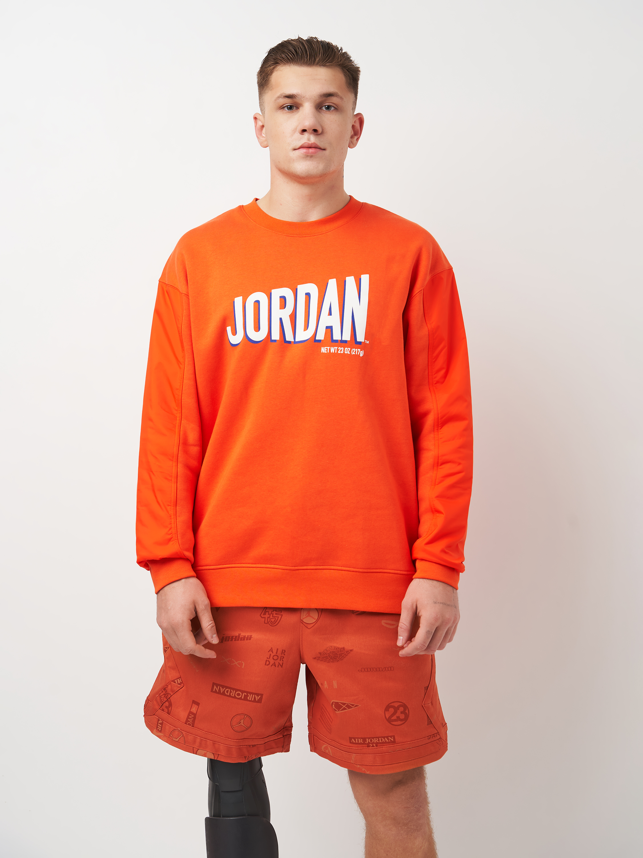 Акція на Світшот чоловічий Nike M J Flt Mvp Gfx Flc DV7588-817 S Rush Orange/White від Rozetka