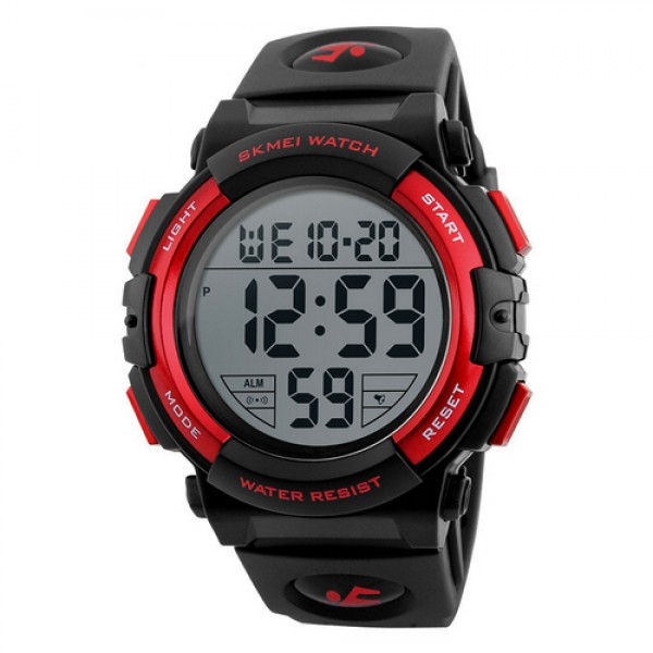 

Наручные часы Skmei 1258 Black-Red мужские элкетронные + подарочная коробка