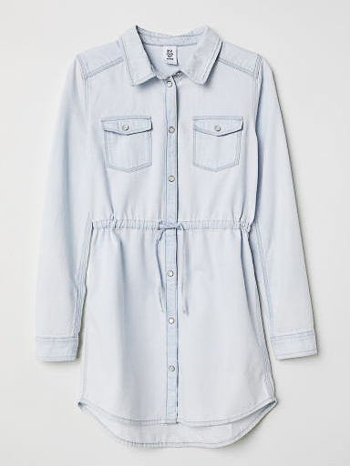 

Платье-рубашка H&M 0599845 134 cm Голубой