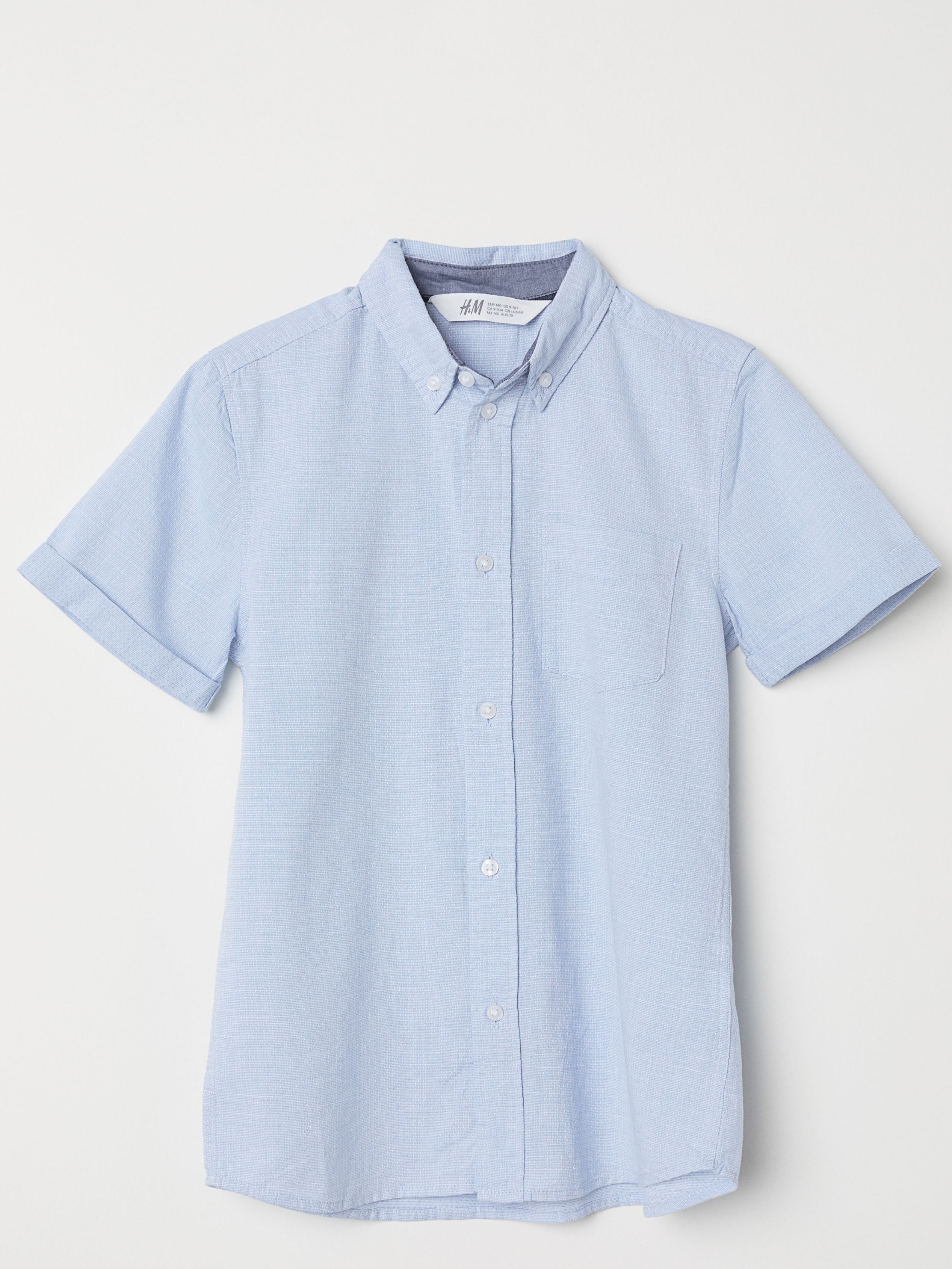 

Рубашка H&M 0646195 164 cm (59416164cm) Голубой
