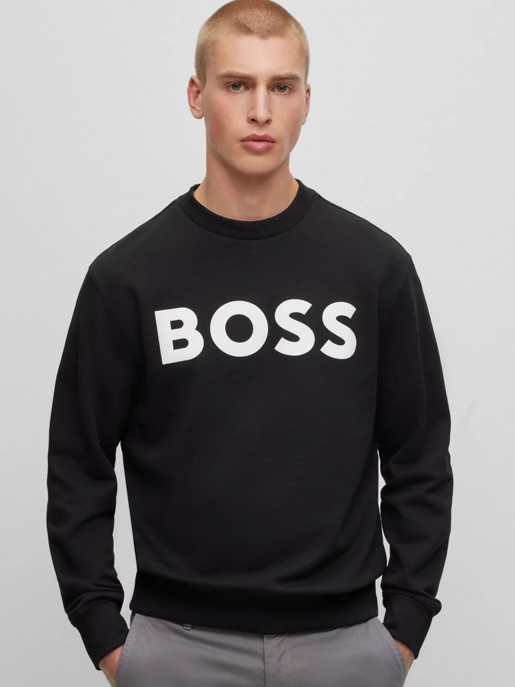 Акція на Світшот чоловічий Hugo Boss 50487133-001 M Чорний від Rozetka