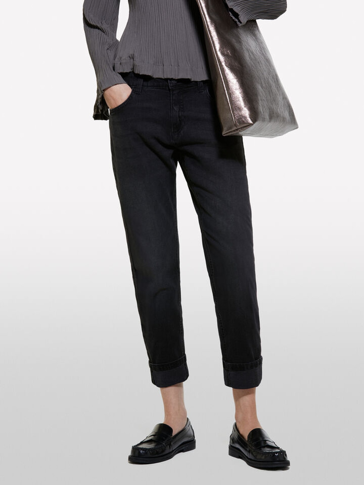 Акція на Джинси Boyfriend жіночі Sisley Trousers 44ZALE01J-800 28 Чорні від Rozetka