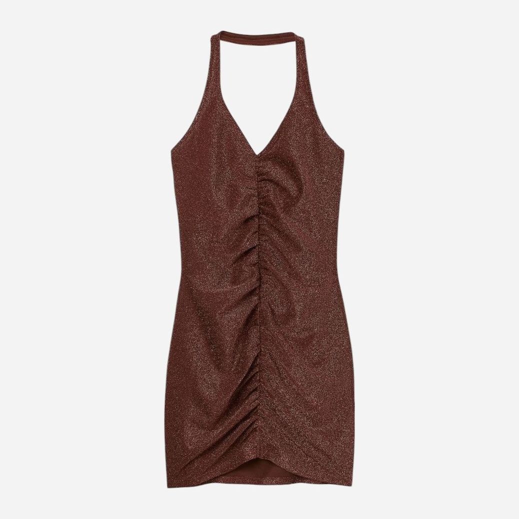 Акція на Плаття жіноче H&M 061052293_bronze L Коричневе/Бронзове від Rozetka