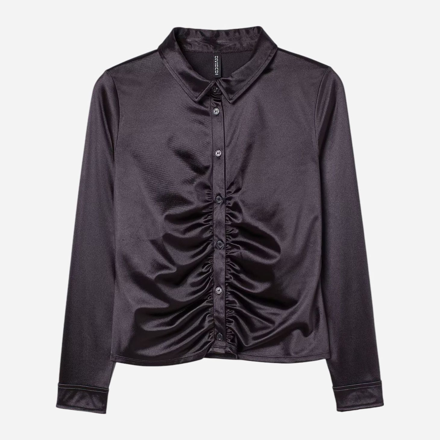 Акція на Сорочка жіноча H&M 061040351_black 2XL Чорна від Rozetka