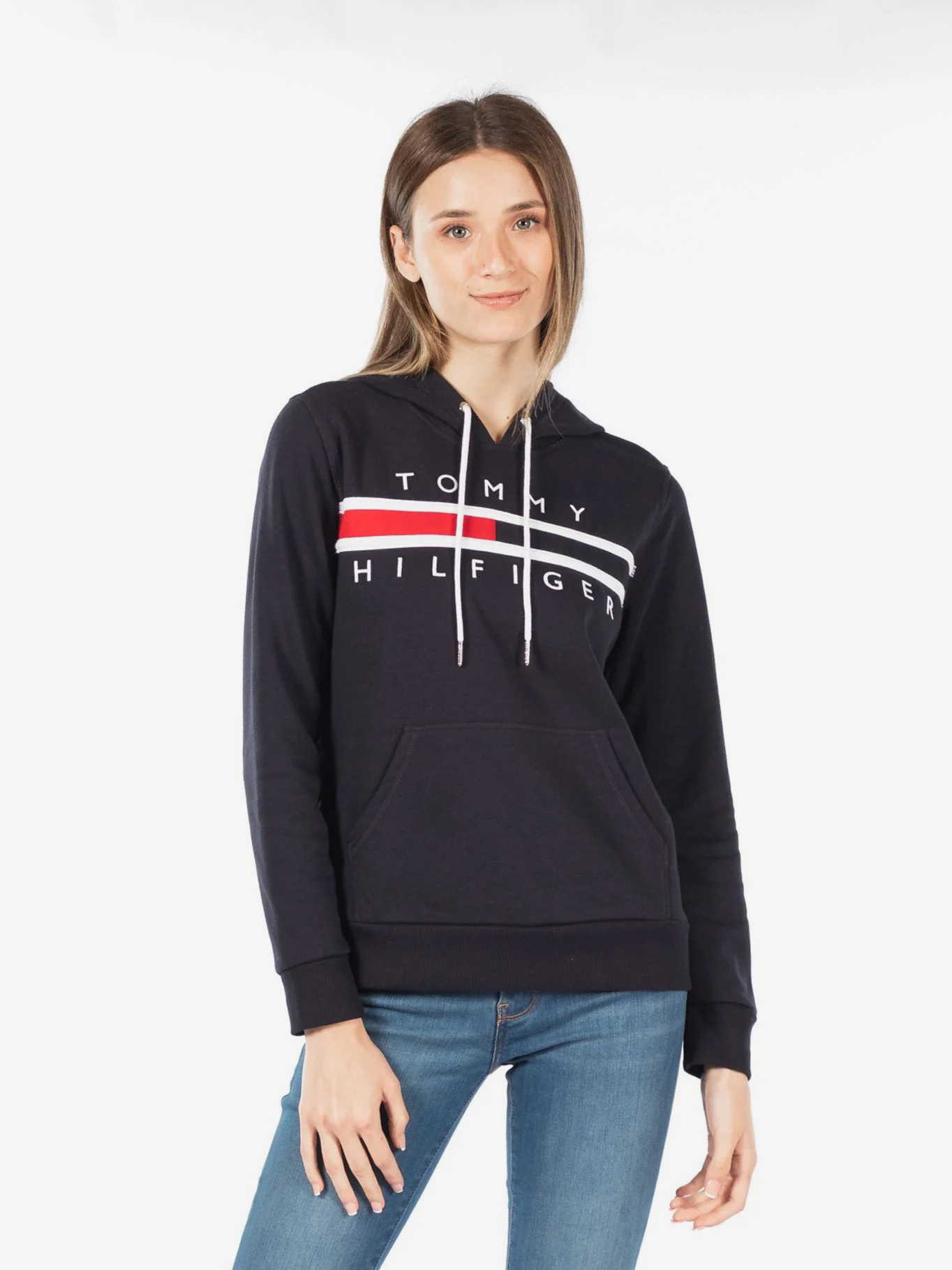 Акція на Худі жіноче Tommy Hilfiger 530796464 1X Синє від Rozetka