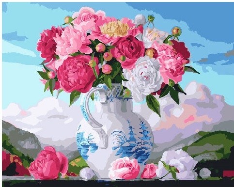 

Картина по номерам - Букет пионов в вазе Brushme 40*50 см. (GX25496)