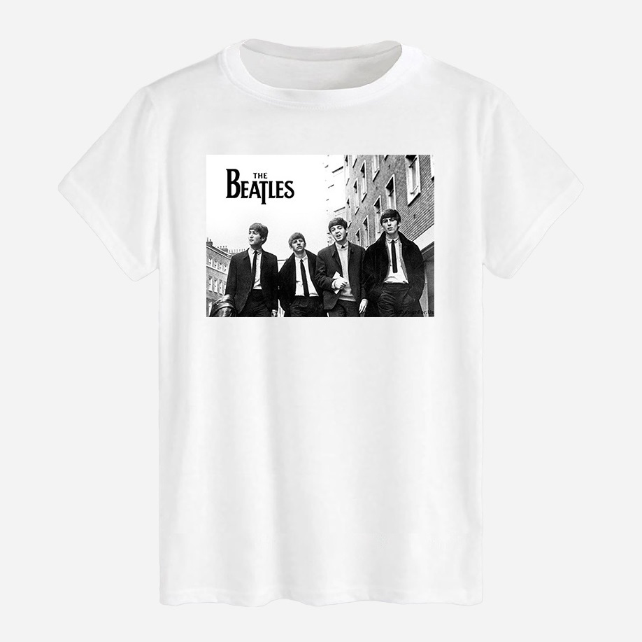 Акція на Футболка бавовняна довга чоловіча Likey The Beatles M150-0427 XXL Біла від Rozetka