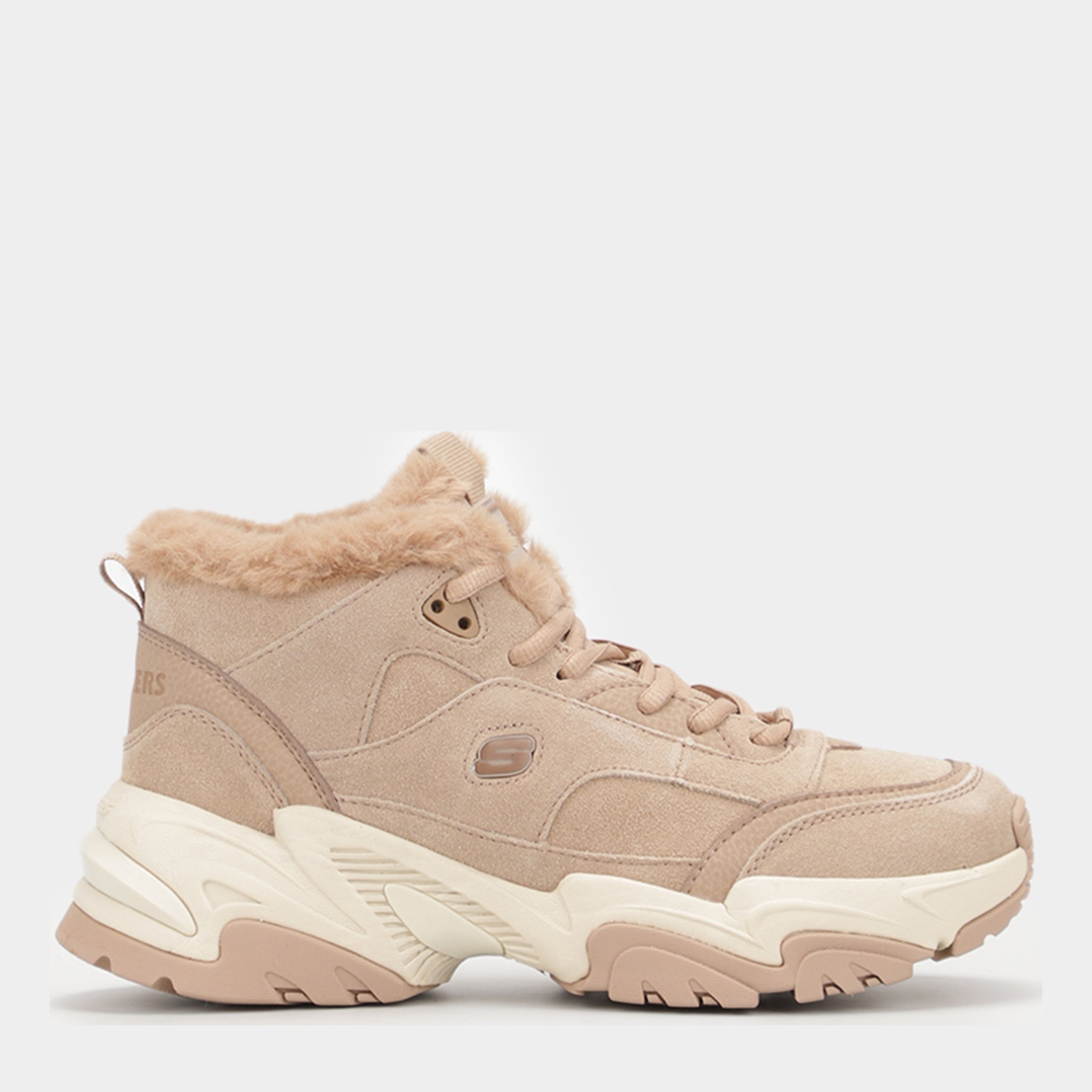 Акція на Жіночі зимові черевики низькі Skechers 167338 TAN 35 (5US) 22 см Бежеві від Rozetka