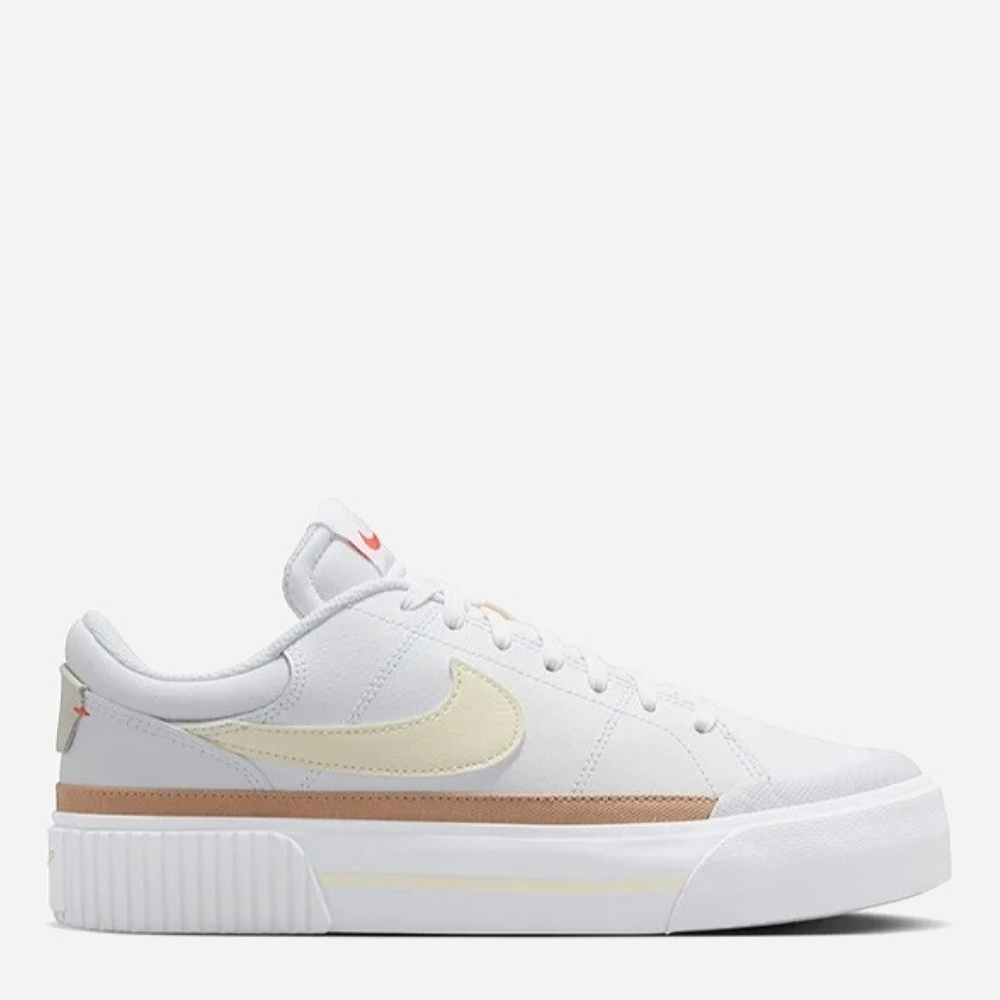 Акція на Жіночі кеди низькі Nike Court Legacy Lift DM7590-106 38 (7US) 24 см Білі від Rozetka