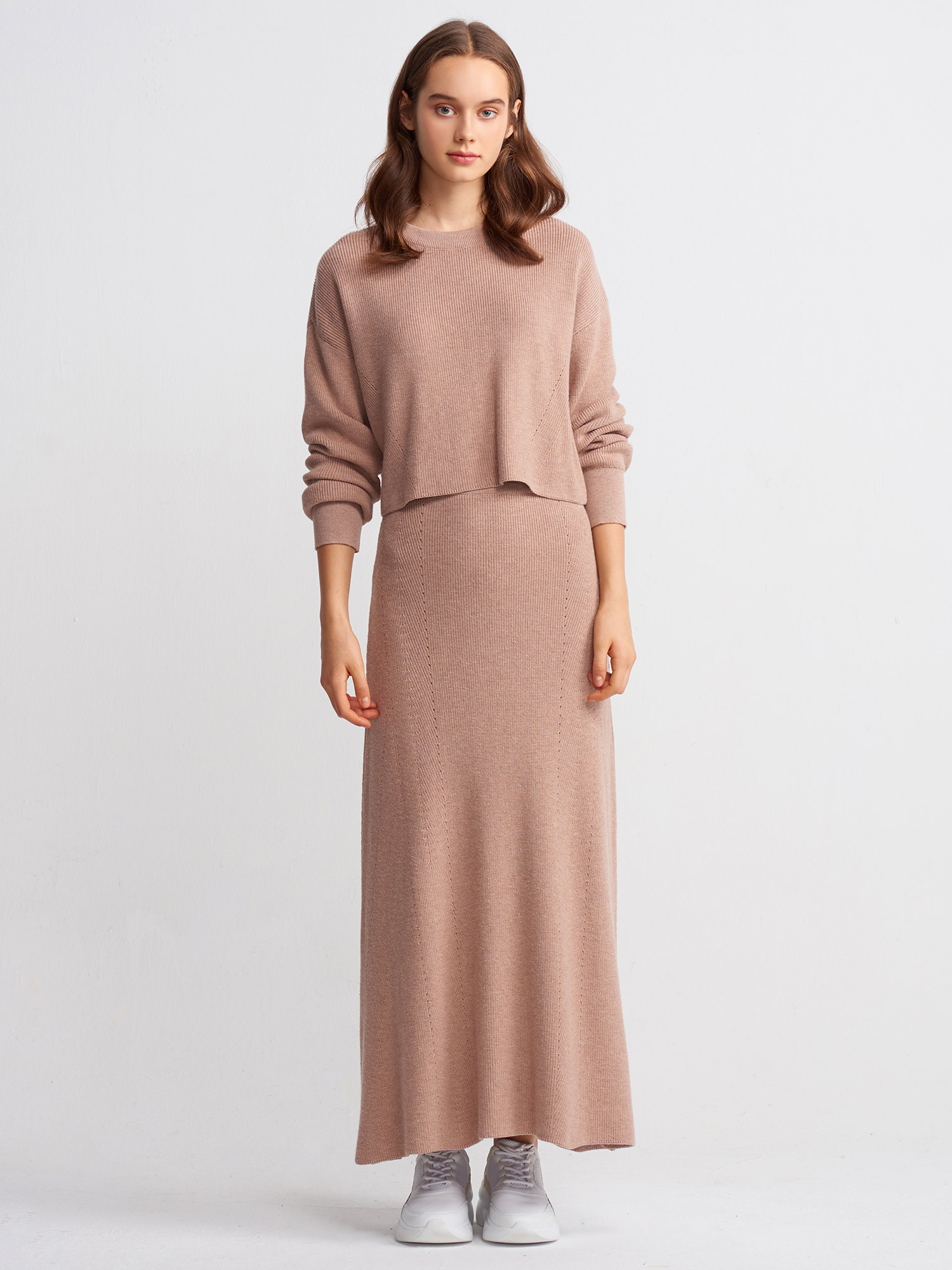 

Юбка миди расклешенная Dilvin T2451  Бежевый, Юбка миди расклешенная Dilvin T2451 One size Бежевый