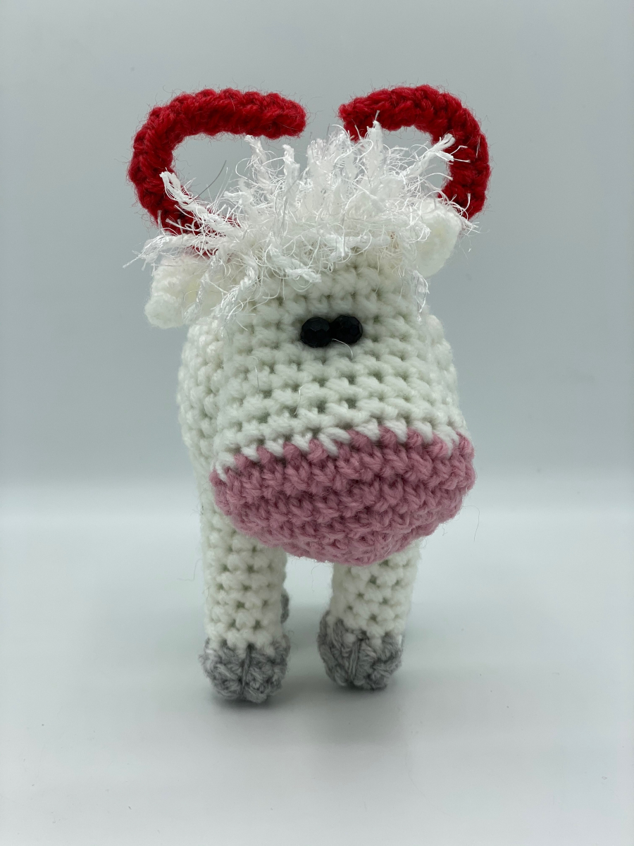 

Игрушка Kaanni Символ 2021 года белый бычок 19 см 19 Белый