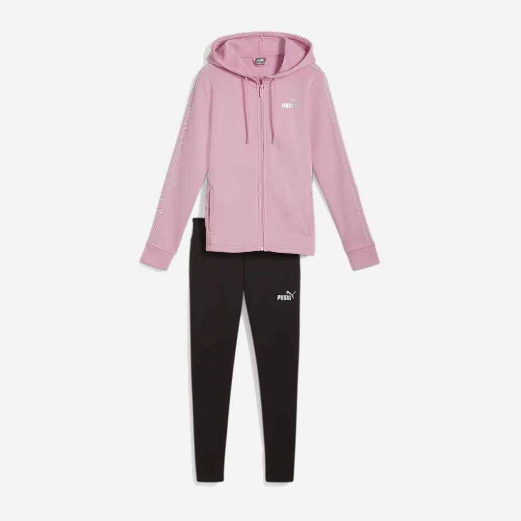 Акція на Спортивний костюм жіночий Puma Tracksuits 68304648 S Чорний/Рожевий від Rozetka