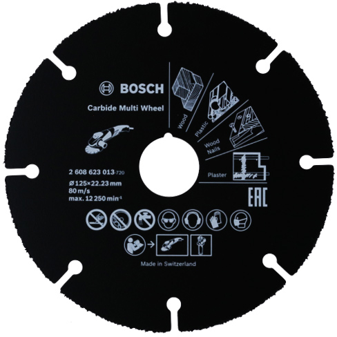 

Мультифункціональний твердосплавний диск Bosch 125 мм