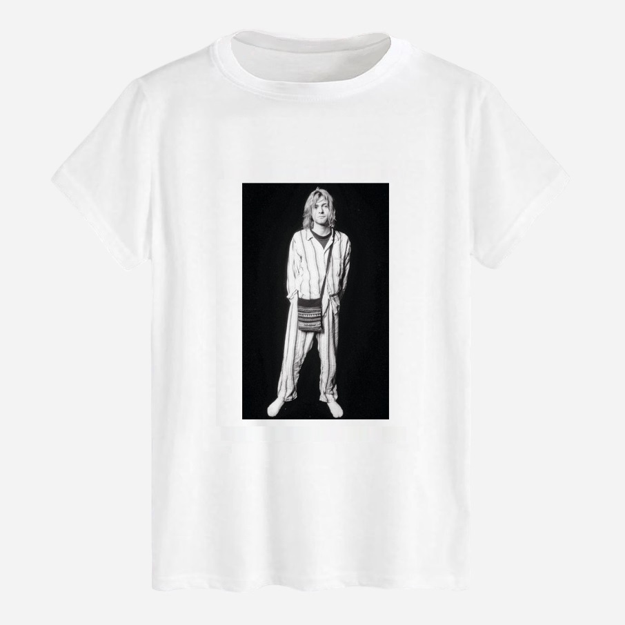 Акція на Футболка бавовняна довга чоловіча Likey Kurt Cobain M150-0412 3XL Біла від Rozetka