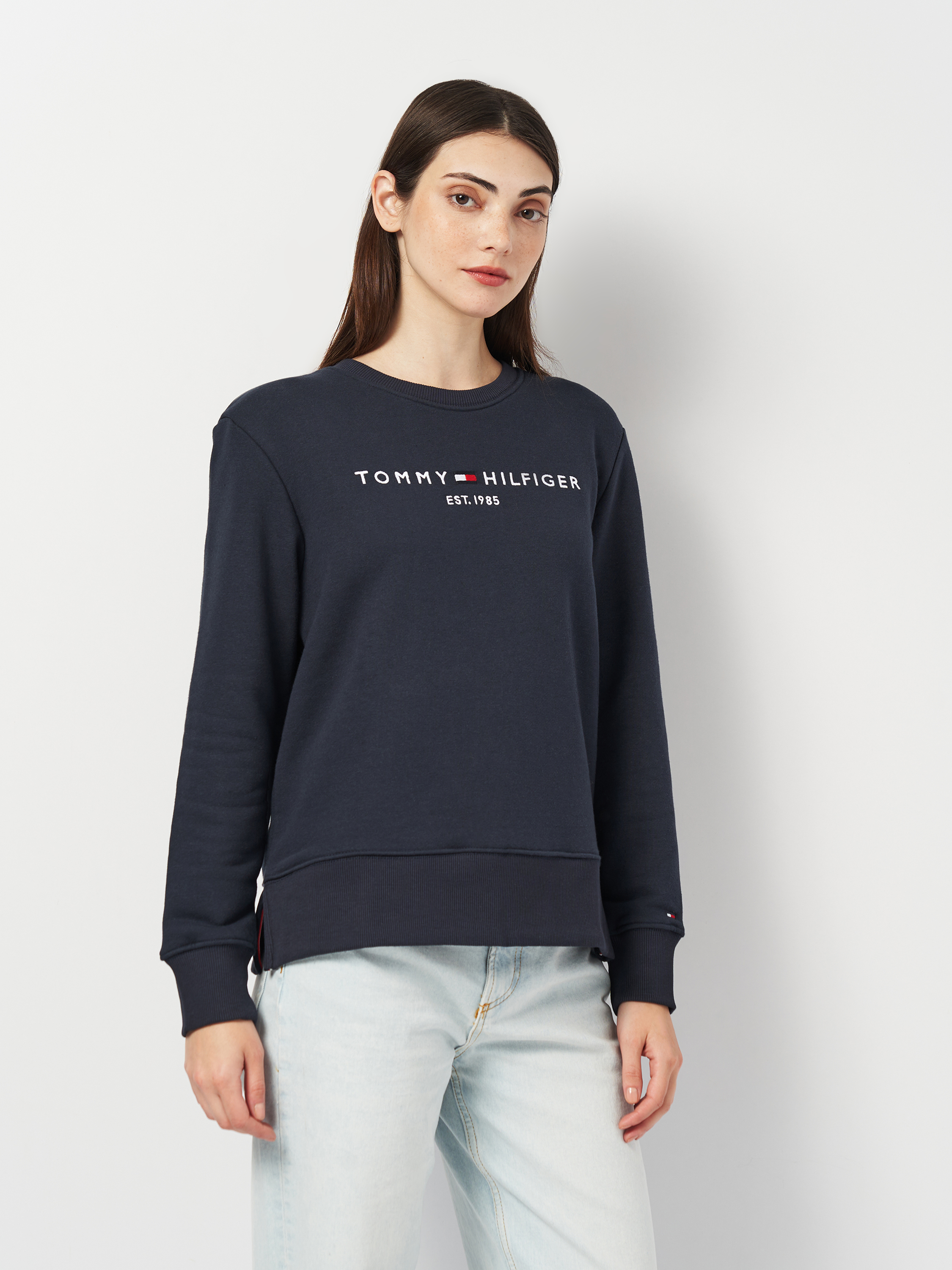 Акція на Світшот жіночий Tommy Hilfiger 11404.4 XL Темно-синій від Rozetka