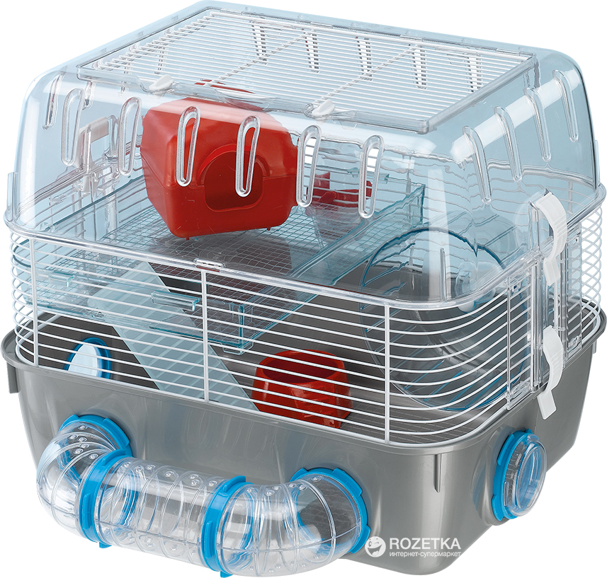 

Клетка для хомяков Ferplast Combi 1 Fun 40.5х29.5х32.5 см с игровой зоной Серая