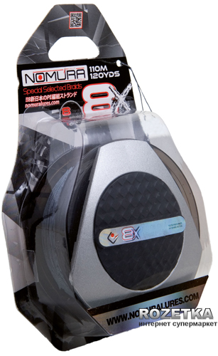 

Шнур Nomura Sensum 8X Braid 110 м 0.24 мм 23 кг Gray (NM33005024)