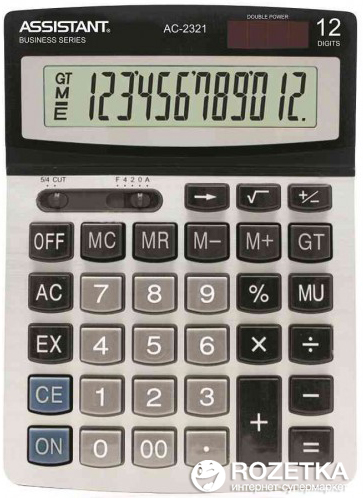 Калькулятор электронный Assistant 12-разрядный (AC-2321) – низкие цены ...